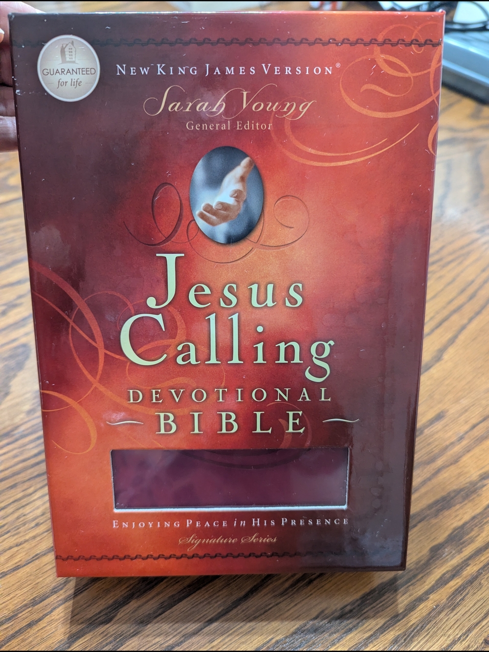 Jesus Calling Devotional Bible - New King James Version by Sarah Young - Red